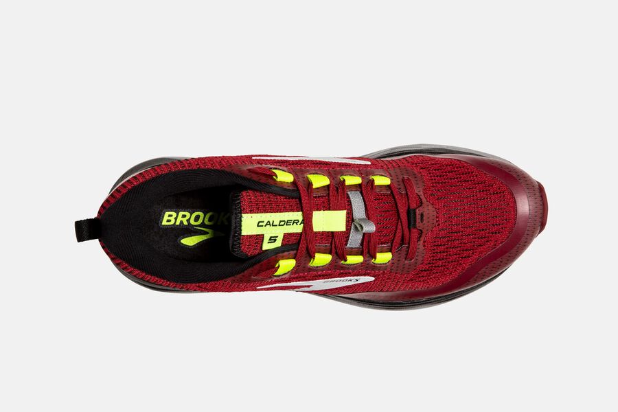 Brooks Caldera 5 Trail Running Shoes Mens Red/Silver/Black 078364-AVD